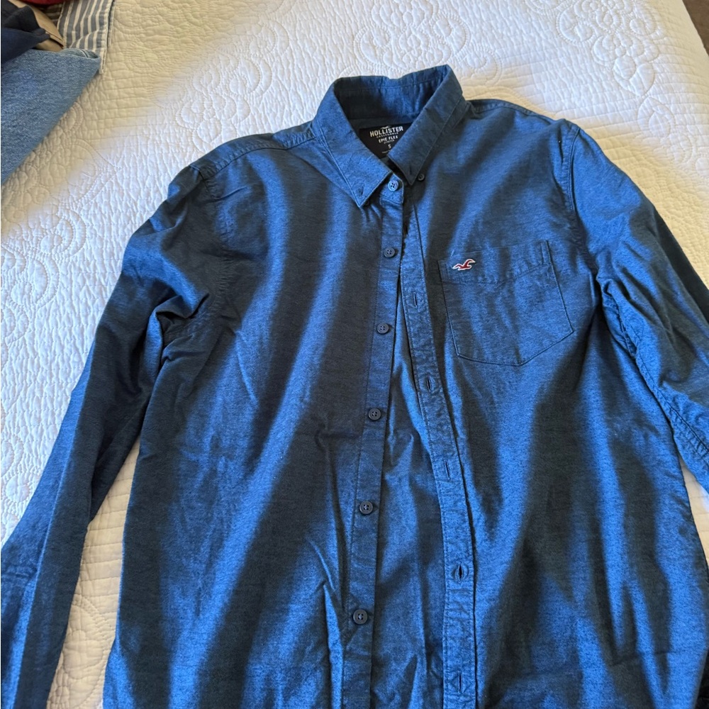 Hollister Blue Men's Shirt